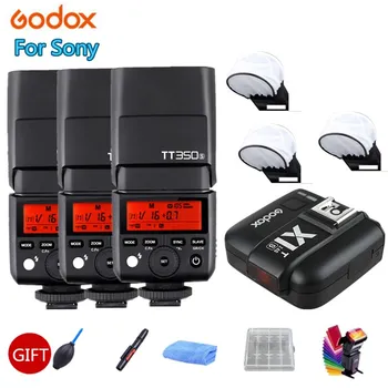 

3X Godox TT350S Mini Speedlite Camera Flash TTL HSS GN36 + X1T-S Transmitter for Sony A9 A7RII Mirrorless DSLR Camera