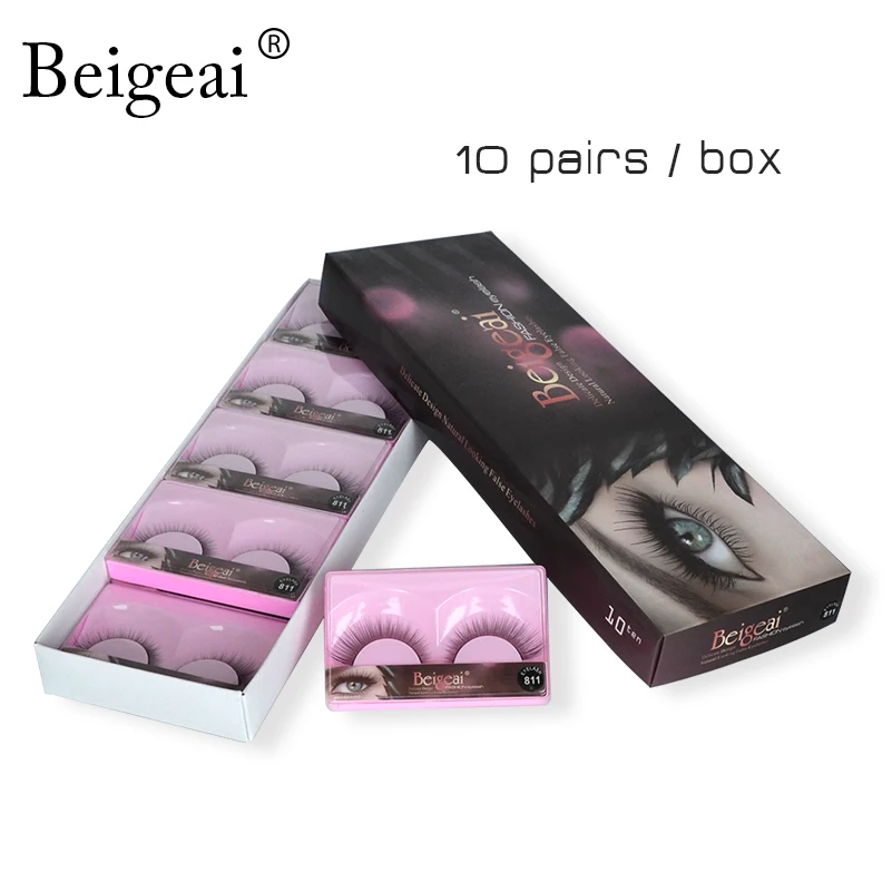 Professional Handmade False Eyelashes 10 Pairs Natural Lash Extension