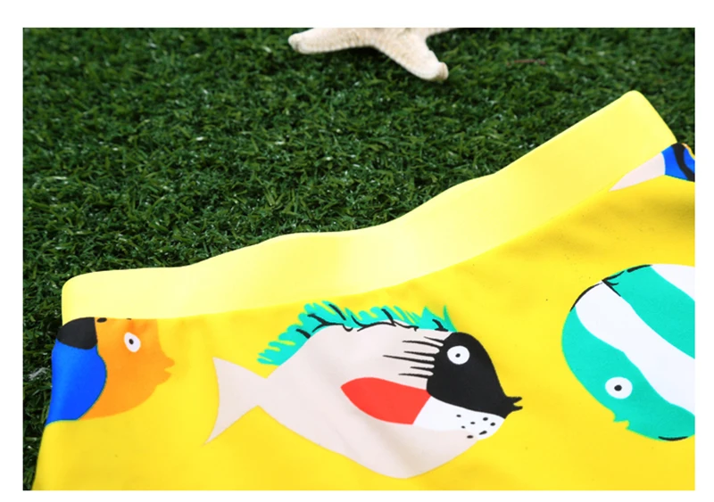 Детский купальный костюм Летние плавки для мальчиков с рисунками из мультфильмов шапочка для малыша купальная одежда Прямые шорты