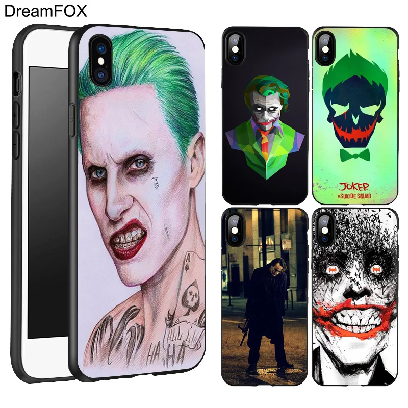 Goede DREAMFOX L190 Joker Black Soft TPU Silicone Case Cover Voor Apple iPhone XR XS Max X 8 7 6 6 s Plus 5 5 s 5g SE