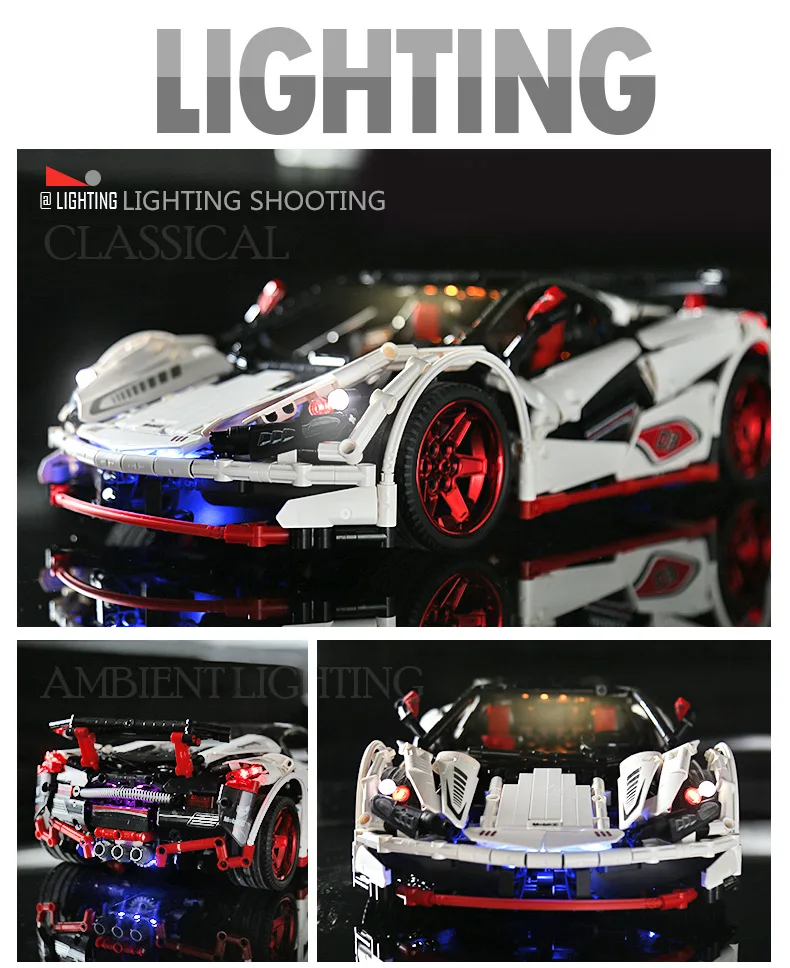 Compatível com Lepining Conjunto de Blocos de Construção do Miúdo Técnica Carro Série Moc-3918 Motorizado Branco Tijolos App rc Brinquedos Dhl 20087 14 High Quality Brinquedos e hobbies