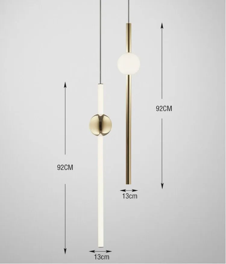 Скандинавская Золотая люстра, лаконичная длинная палочка, для гостиной, для магазина, для гостиничного зала, для ужина, светодиодный подвесной светильник, светильники