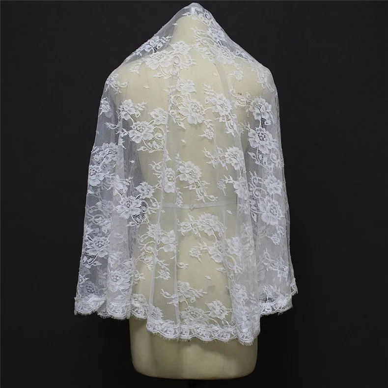 High Quality Lace Soft Short Wedding Veil Elegant One Layer Bridal Veil WITHOUT Comb Voile Mariage Bride Accessories