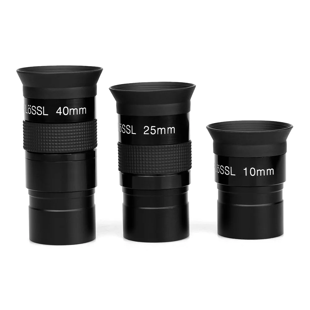 

LAIDA Eyepiece 10mm 25mm 40mm 1.25 inch Plossl Astronomy Monocular Telescope Eyepiece Set Fully Multi Coated Metal Black M0030Z