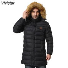 Съемный меховой капюшон парки зимние пальто новые зимние теплые модные брендовые плюс Размеры толщиной х-Длинная Верхняя одежда Для мужчин пуховики F1521