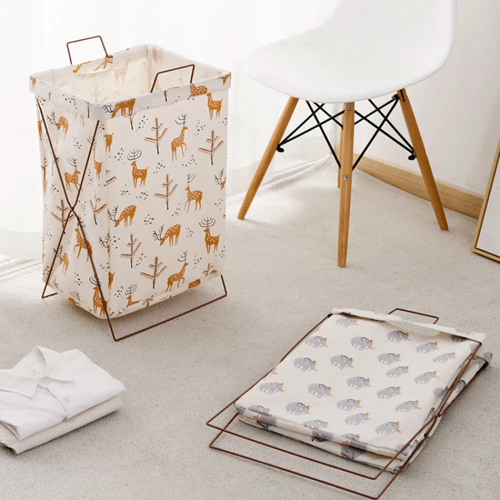 المنزلية لعبة تخزين برميل القطن و الكتان سلة الغسيل سلة الغسيل القماش للطي صندوق تخزين ملابس سلة XI2261408