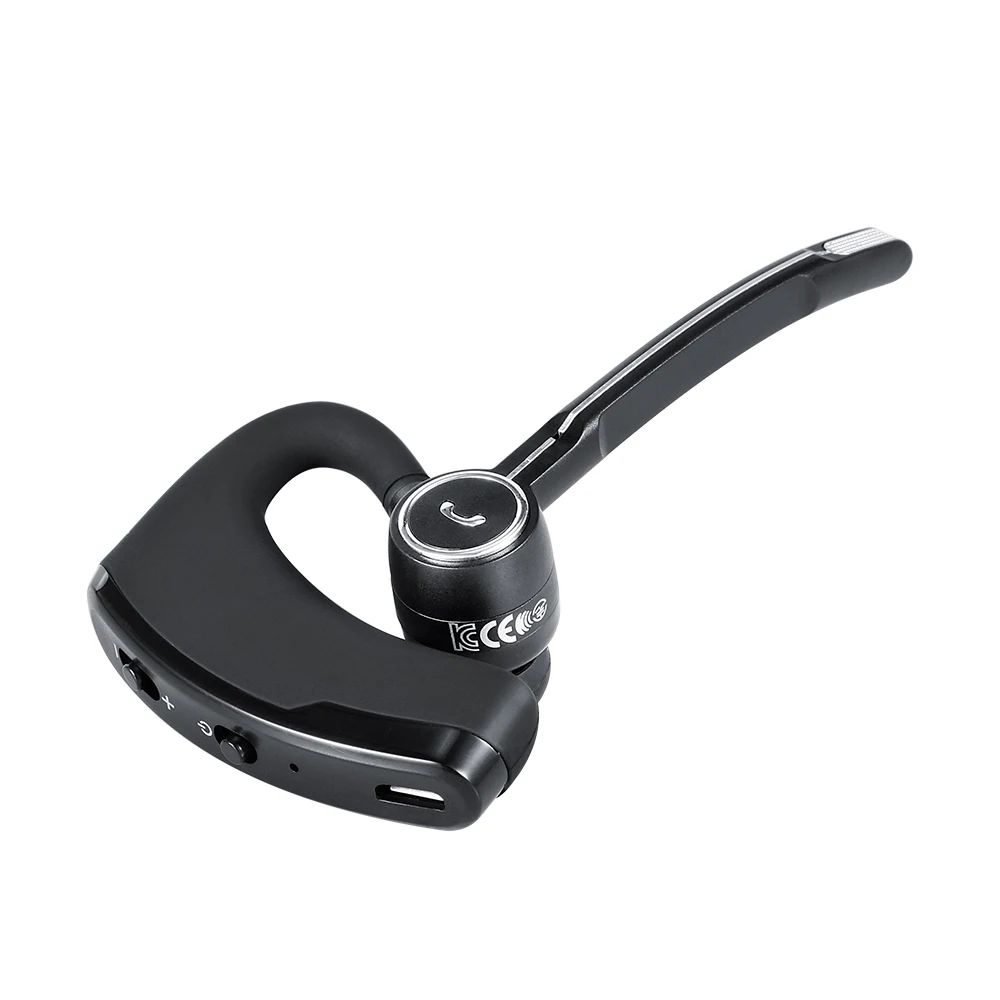 

Hot Sales Business Bluetooth Headset Wireless Earphone V4.1 Ear Hook Voice Control Support 2 Cell Phones at one Time With MIC