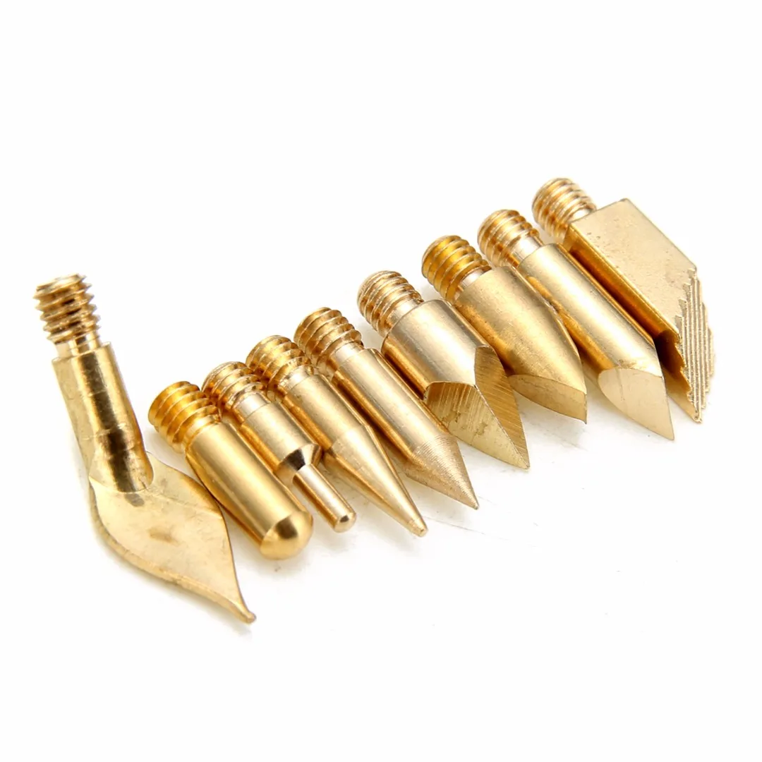 22pcs/set 30W Wood Burning Pen Tips 3.7mm Stencil Soldering Iron Tip Set For Pyrography Woodworking Carving Tool