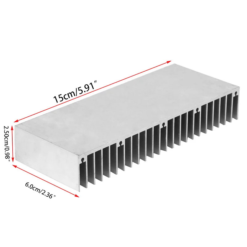 1Pc Aluminum Heatsink Radiator Extruded Profile Heat Sink for Electronic Chipset