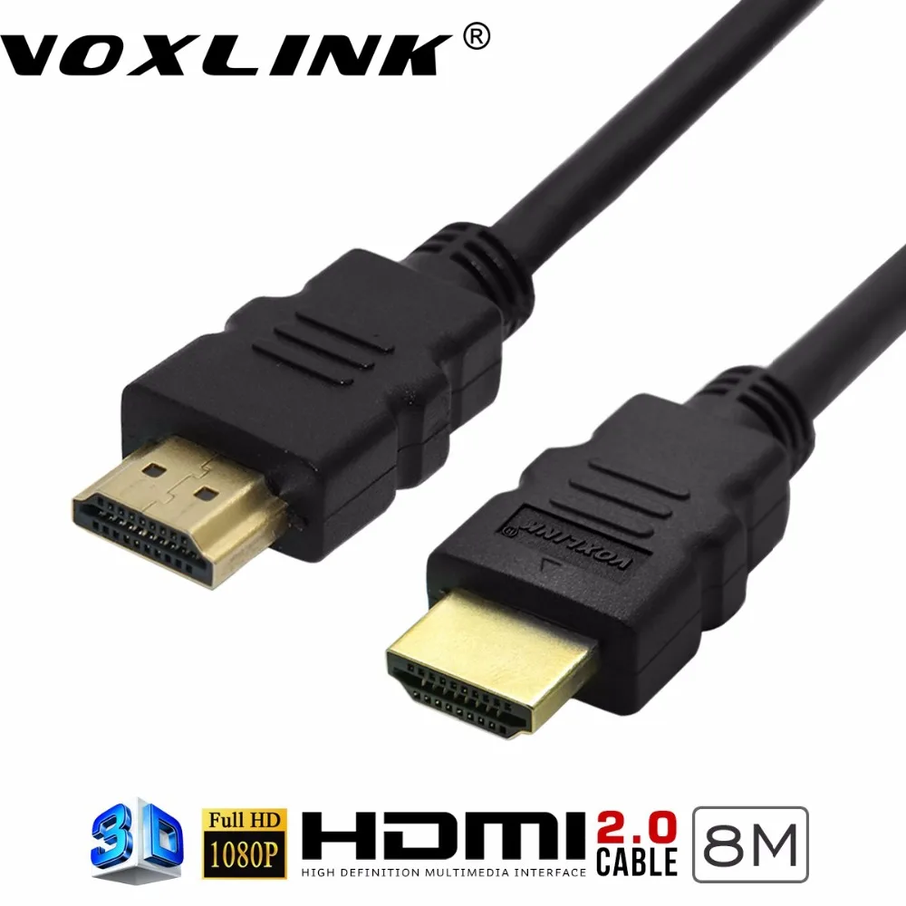 2160P 8M Gold Plated HDM Male to HDMI Male Audio Video Cables HDMI 2.0 3D 4K Cabo