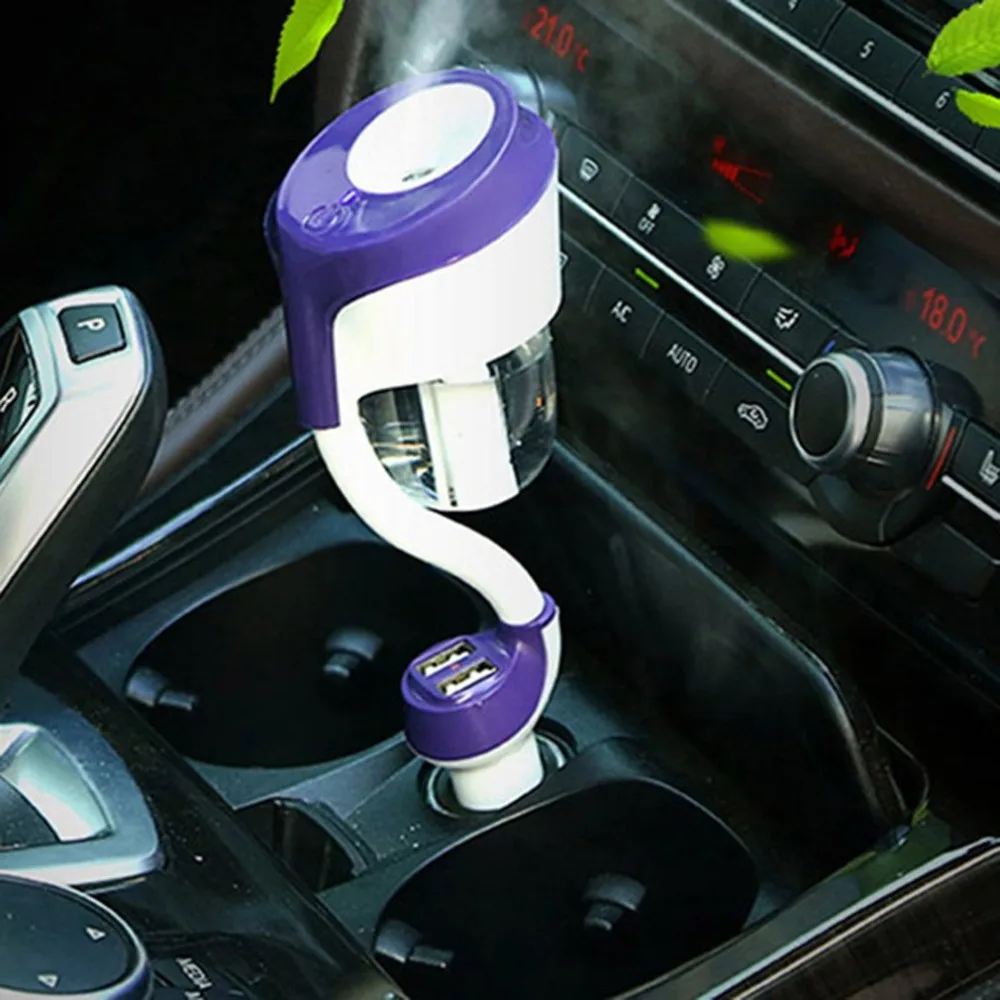 Высокое качество автомобиля увлажнитель ароматизированный очиститель автомобиля двойной зарядное устройство usb
