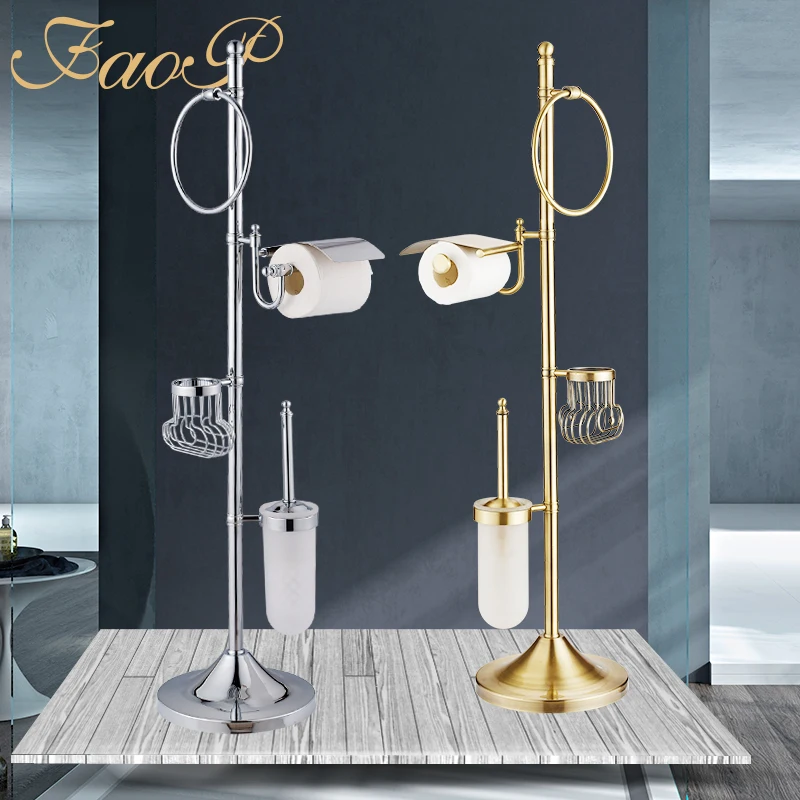 Billige FAOP Bad Hardware Sets chrome Bad pinsel halter Tissue Halter Badezimmer Zubehör set Wc Papier Halter