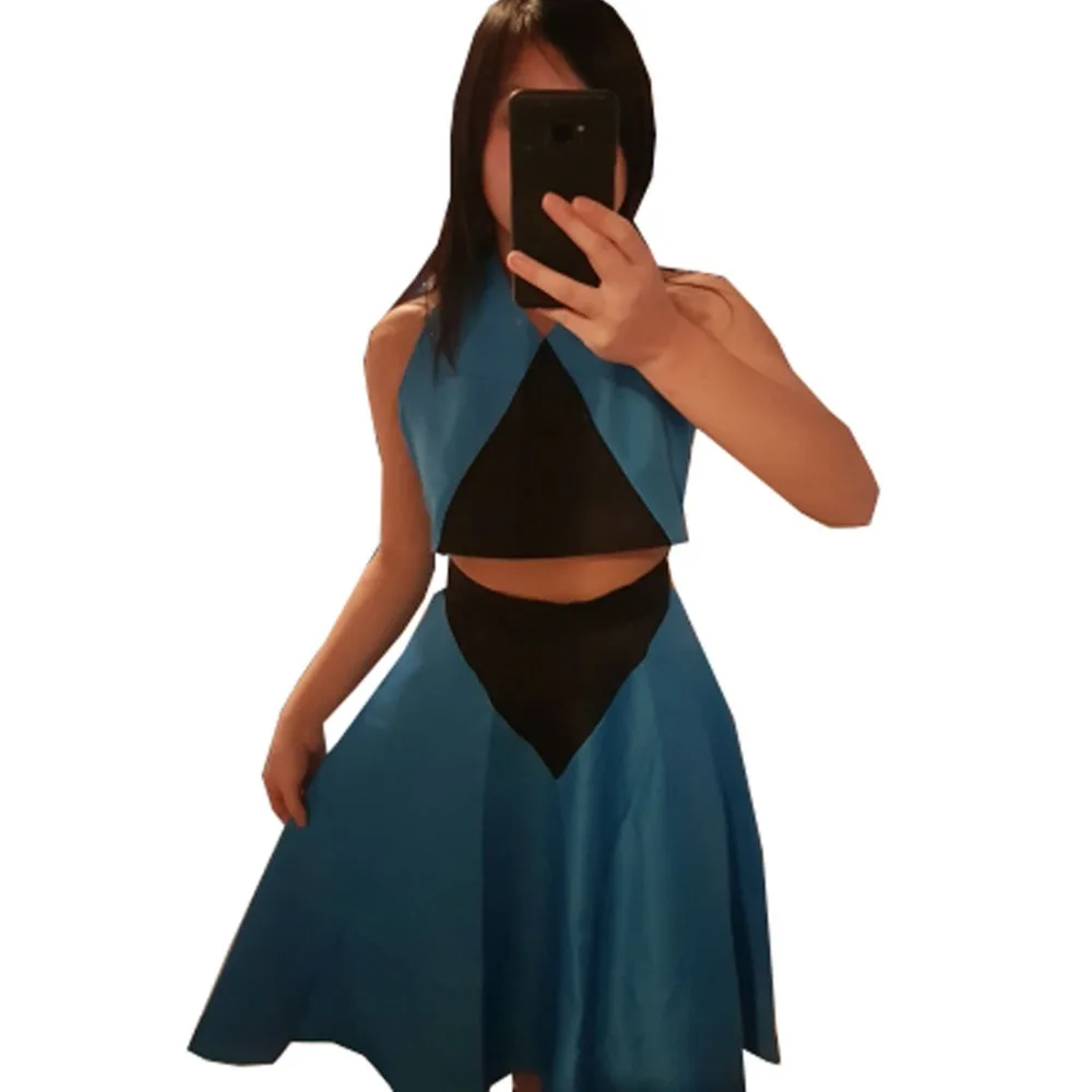 2019 голубое платье Steven Universe Lapis Lazuli повседневная одежда костюм для косплея на