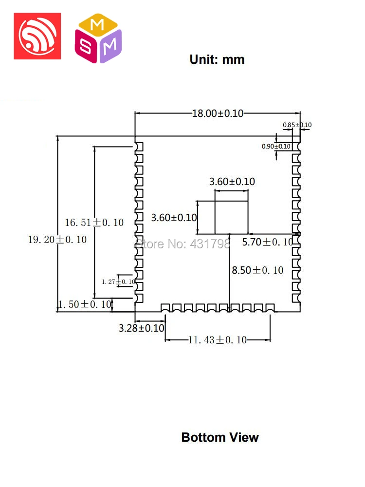 AIOT Espressif SoC ESP32 WiFi Bluetooth модуль ESP32-WROOM-32U международная версия домашней/промышленности/сельского хозяйства Автоматизация