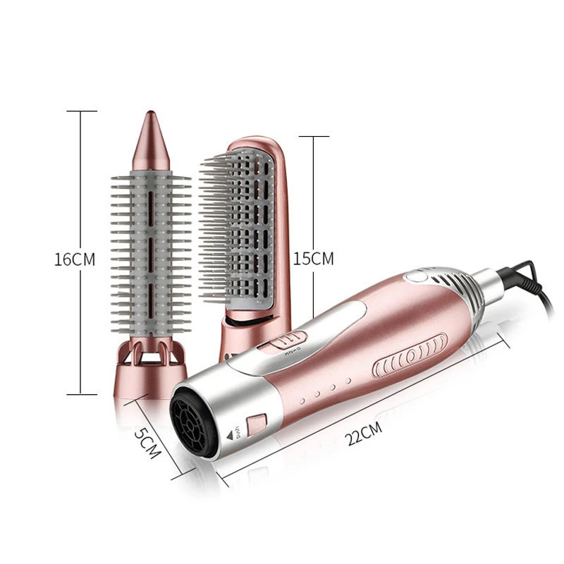 Многофункциональный 3 в 1 фен вращающийся для волос щеточный валик вращающийся стайлер Расческа для укладки выпрямления щипцы для завивки инструмент для укладки