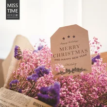 30 шт./упак. ретро рождественские крафт-Бумага пост волшебные карты Рождественская бумажная этикетка открытка в коробке Милая Подарочная коробка листы с заметками XF13