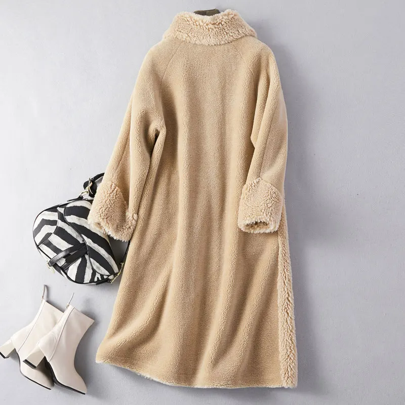 Winter Coat Women Clothes 2019 natural Lamb