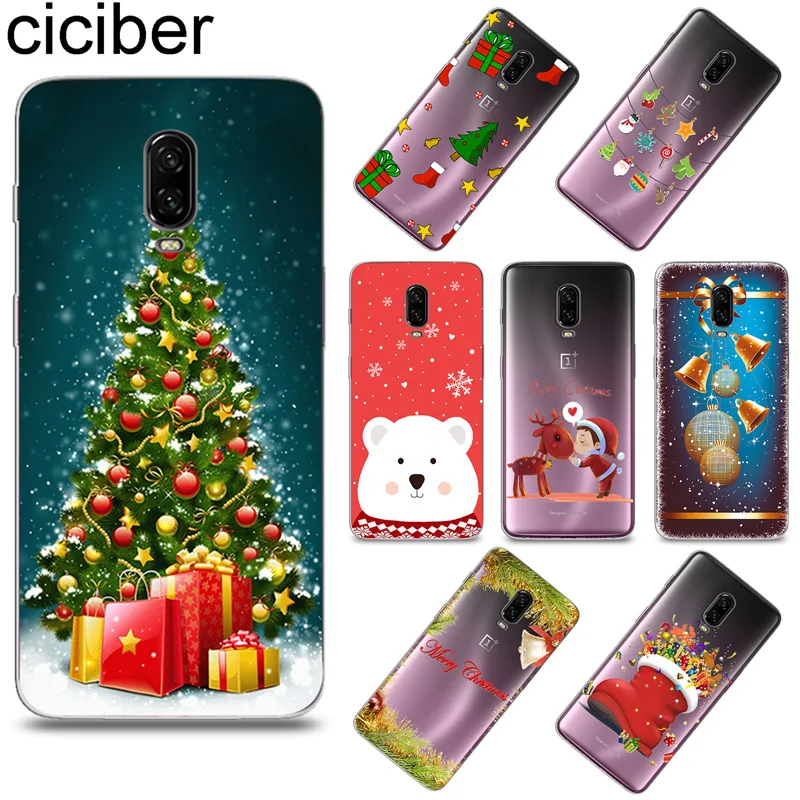 

ciciber Phone Case Funda for Oneplus 7 Pro 6 6T 5 5T Soft Silicone TPU Merry Christmas Cover for 1+7 Pro 1+6 1+6T 1+5 1+5T Coque
