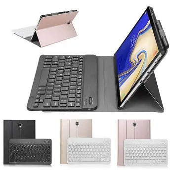

Bluetooth Wireless Keyboard Case for Samsung Galaxy Tab S4 10.5 inch T830 T835 SM-T830 SM-T835 Leather Stand Cover with Keyboard