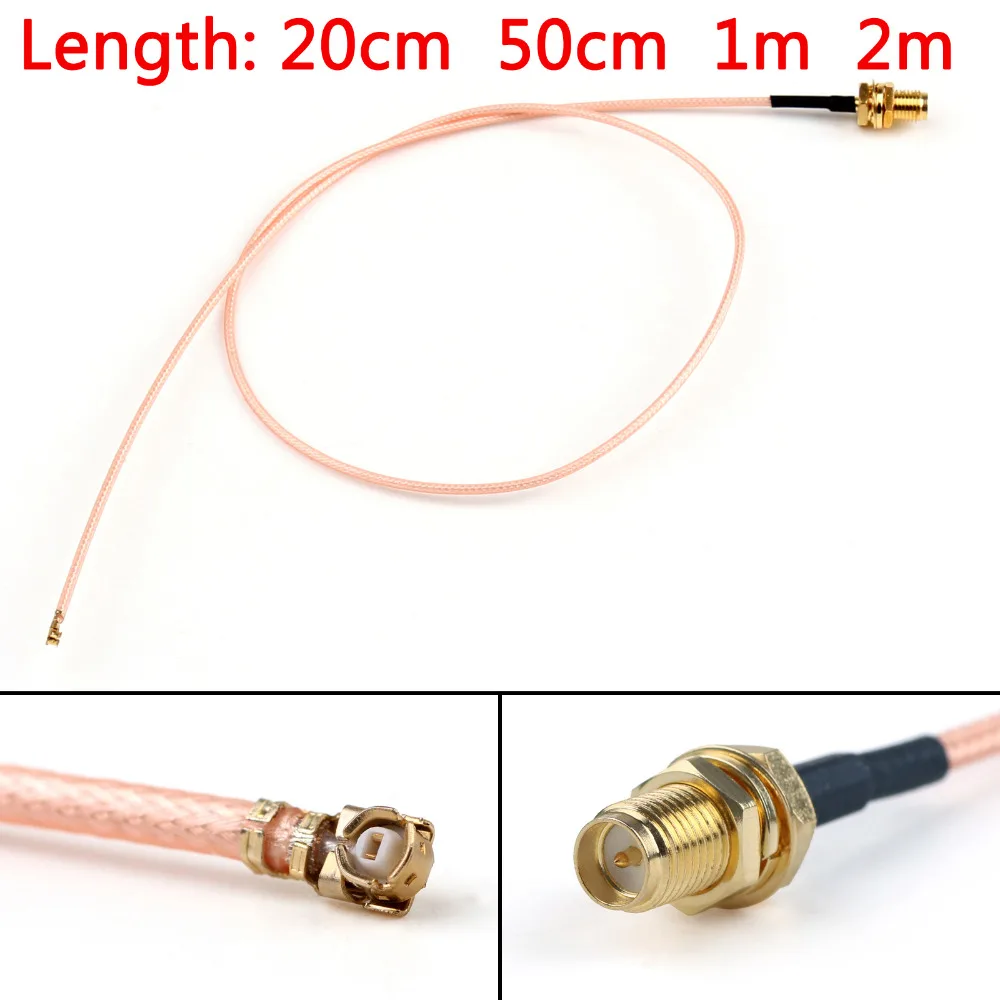 PL-259 UHF Male to UHF Male KSR195 2M 6FT Jumper Coaxial Cable For WiFi Antenna