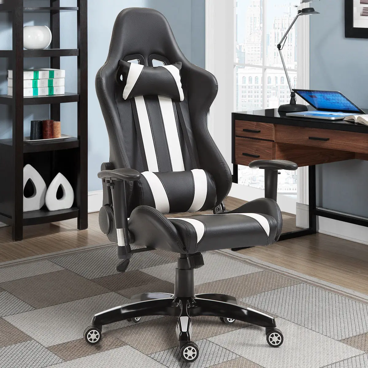  Costway Executive Racing Style High Back Reclining Chair Gaming Chair Office Computer