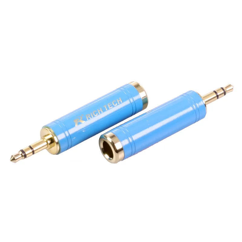 50pcs 3poles Stereo Jack 3 5mm 1 8 Male to 6 35mm 1 4 Female Audio Converter For Headphone Microphone