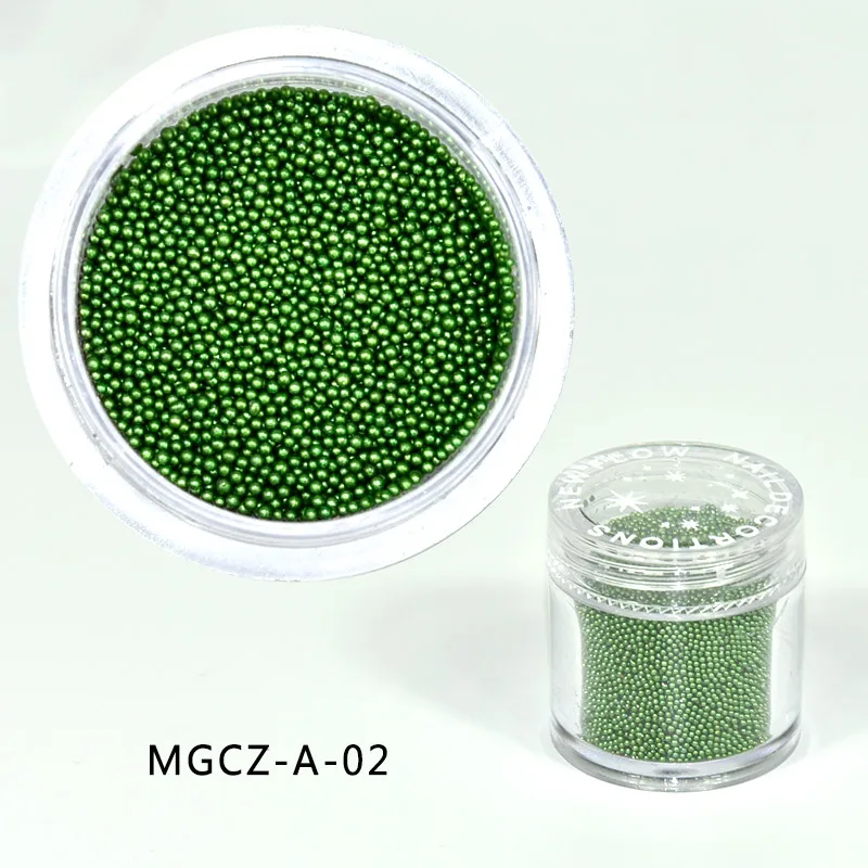 MGCZ-A) 1 коробка 15 грамм 0,6 мм-0,8 мм бисер "икра" Дизайн ногтей украшения прозрачный твердый Радужный акрил жемчуг(15 цветов - Цвет: 2