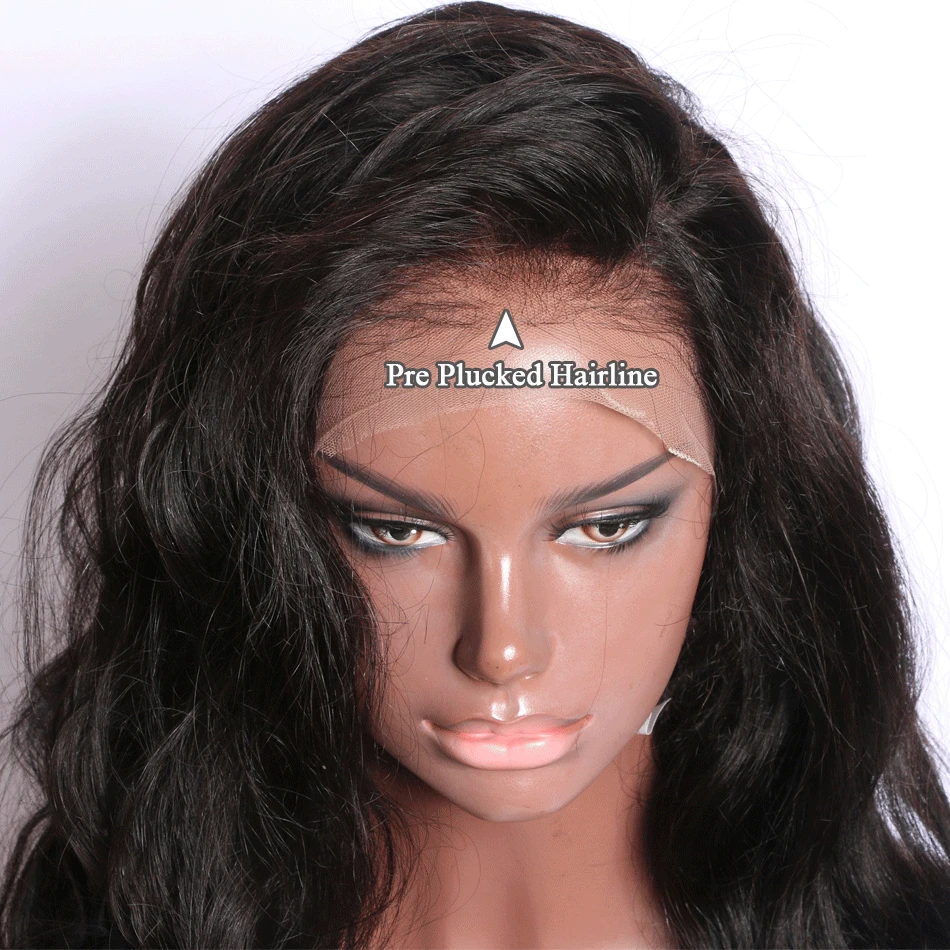 360 кружевных фронтальных париков бразильские человеческие волосы натуральный Stragiht кружевной парик без клея для черных женщин 150% плотность