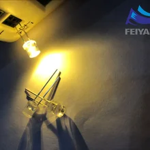 1000 шт. прозрачный светодиодный Диод 3 мм теплый белый прозрачный 3 мм плоский верхний светильник светодиод высокой яркости светодиодный светильник