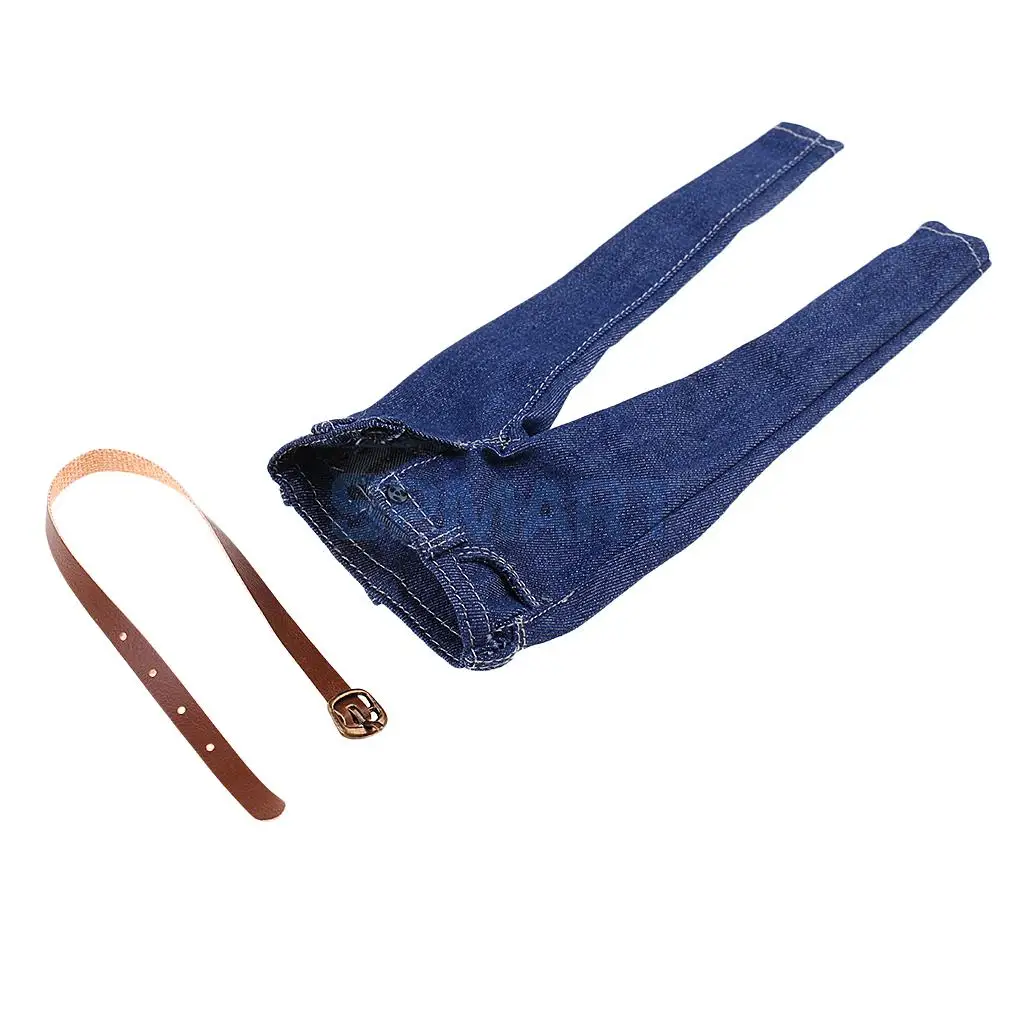 1/6 Scale Female Blue Lattices Shirt &Jeans Women Clothes for 12