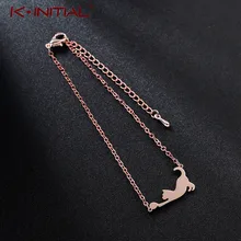 Kinitial браслет из нержавеющей стали Кот с шариком прекрасные регулируемые браслеты и браслеты Браслет-манжета Mujer ювелирные изделия вечерние подарки