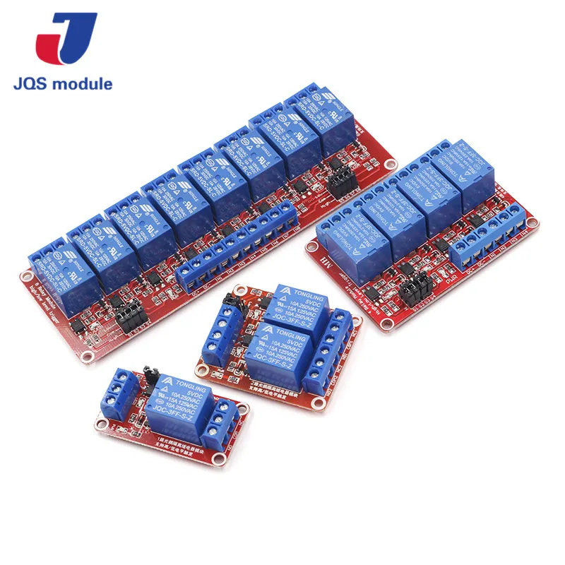 

1 2 4 8 Channel 5V 12V Relay Module Board Shield with Optocoupler Support High and Low Level Trigger for Arduino