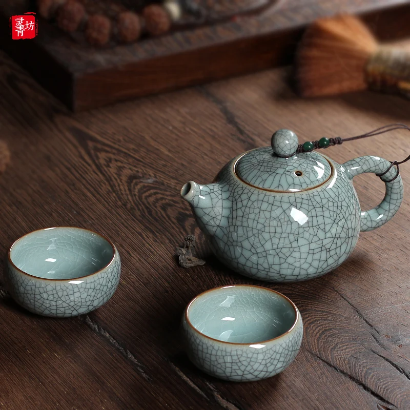 Чайный сервиз Celadon чайный из двух чашек японский kungfu китайский керамический