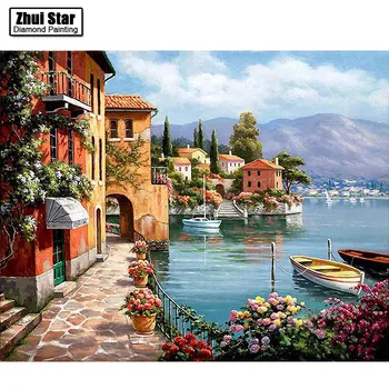 

Full Square Diamond 5D DIY Diamond Painting "Beautiful field" Embroidery Cross Stitch Rhinestone Mosaic Painting Decor zx