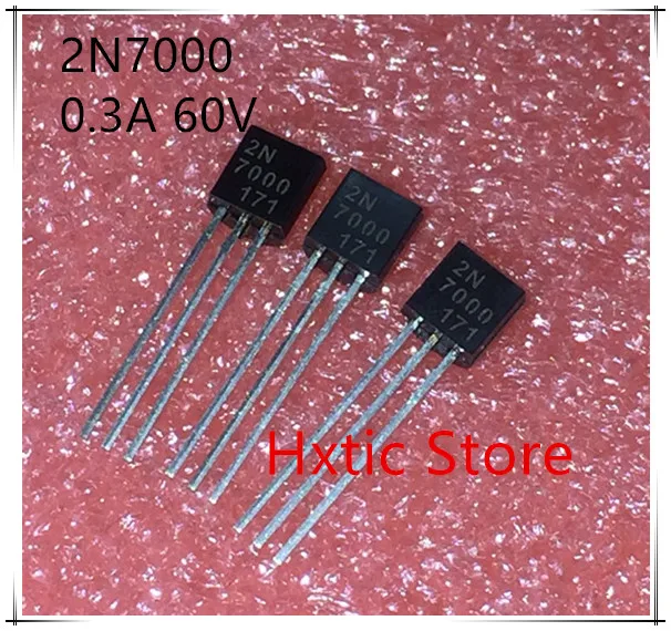 NEW 50PCS LOT N channel FET 2N7000 MOS tube TO 92 0 3A 60V