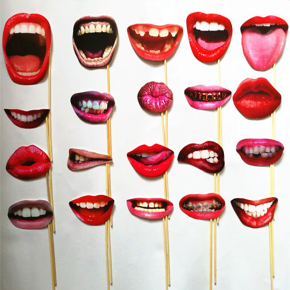  Lip Mouth DIY Photobooth Props (2)