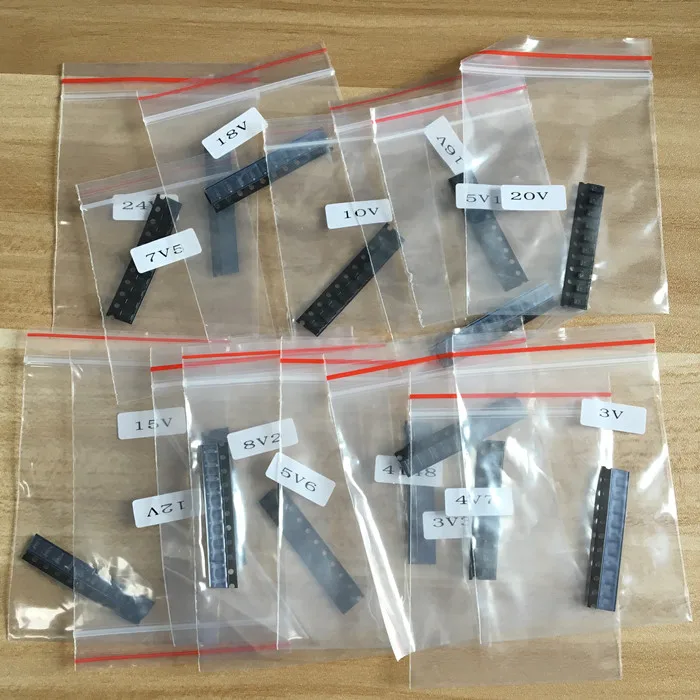 

SOD-123 1206 0.5W Zener diode SMD package 15 kinds of commonly used each 10