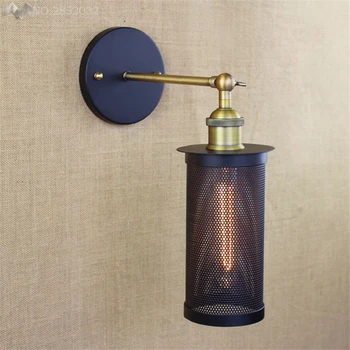 

Retro Loft style Nordic Edison Vintage Iron Net Wall Lights,Wall Lamp for Warehouse Aisle Stair Light Restaurant Balcony Sconce