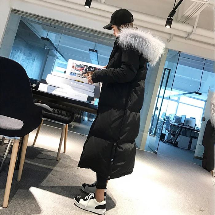 Fourrure À Black Ouatée Rembourré Manteau Femmes Coton Plus La Longue Casaco Taille De camel Parka Capuche Veste Chaud 2018 D'hiver gray Épais Col Inverno w5xqUXT1