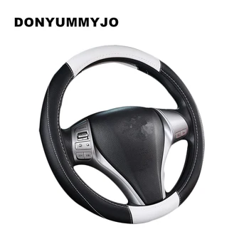

DONYUMMYJO 2018 NEW PU Anti-Slip Four Seasons Steering Wheel Cover Universal Fits Most Car Styling size 38CM/15"