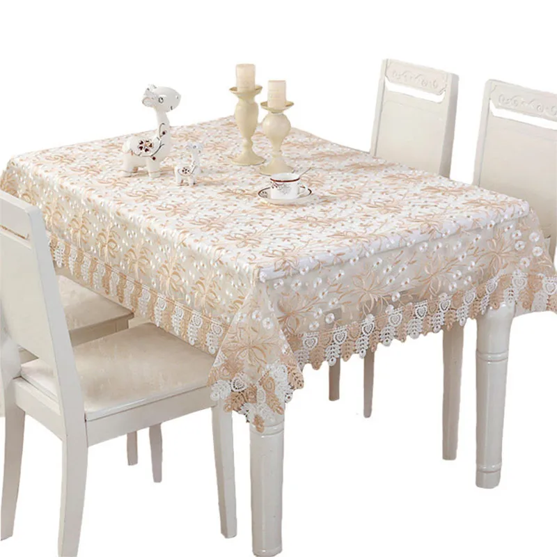 

Europe Style Lace Table Cloth Home Decor Table Cover Quality Tablecloth Soft Table Cloth TV Bedside Cupboar Dustproof Cloth