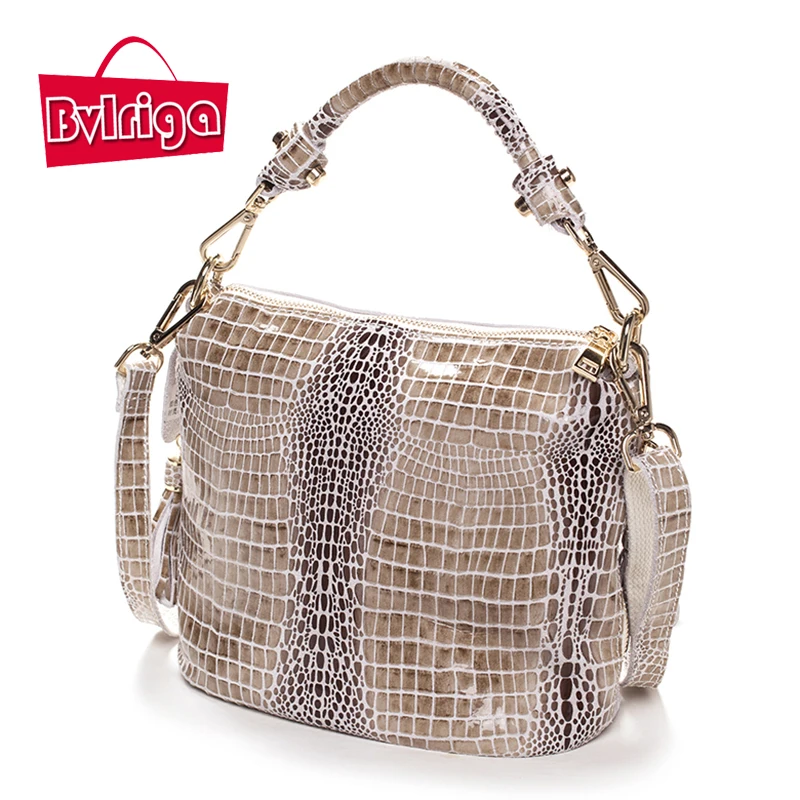 

BVLRIGA Genuine Leather Bags Handbags Women Bags Designer Serpentine Women Messenger Bags Luxury Brand Women Leather Handbags