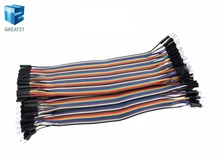 GREATZT 40pcs Jumper Wire Dupont Cable line 3P-3P 2.54mm Male to Male , Male to Female , Female to Female 20cm For Arduino
