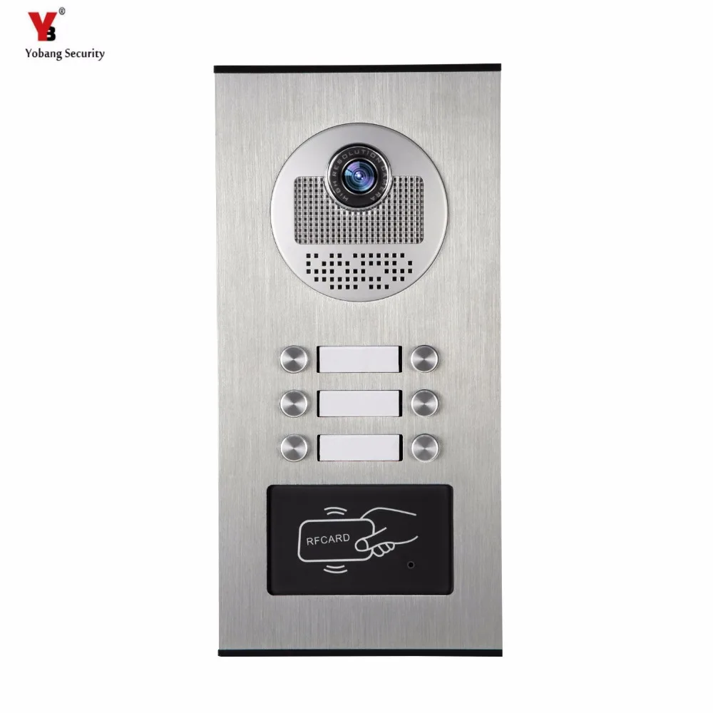Yobang Security 6 Units Apartment Video Intercom Video Door Phone Outdoor DoorBell IR Camera With Night Vision Can Reader Card Yobang Security 6 Units Apartment Video Intercom Video Door Phone Outdoor DoorBell IR Camera With Night Vision Can Reader Card