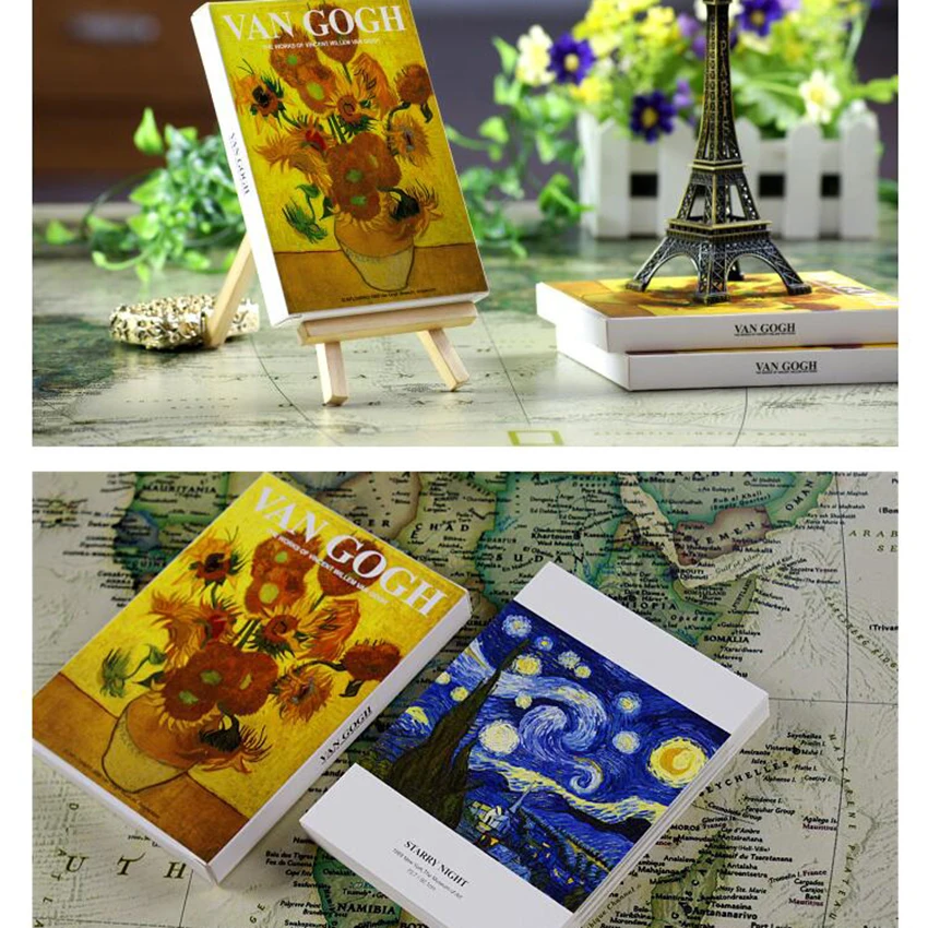 Lot 30 pcs Van Gogh Famous Oil Paintings Postcards Starry Night Sunflowers Set 