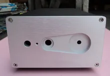 mini Full aluminum Silver panel Power amplifier chassis AMP case Enclosure headphone amp case PSU Box DIY 