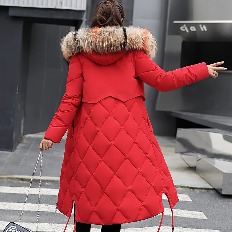 Kopen Beieuces Winter Jas Vrouwen Faux Fur Hooded Parka Jassen Vrouwelijke Lange Mouwen Dikke Warme Sneeuw Wear Jacket Jas Mujer Gewatteerde tops