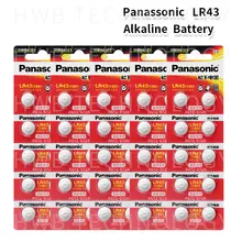 200X PANASONIC AG12 LR43 186 0% Hg для часы игрушки 1,5 V щелочные батареи для калькулятор 0% Hg