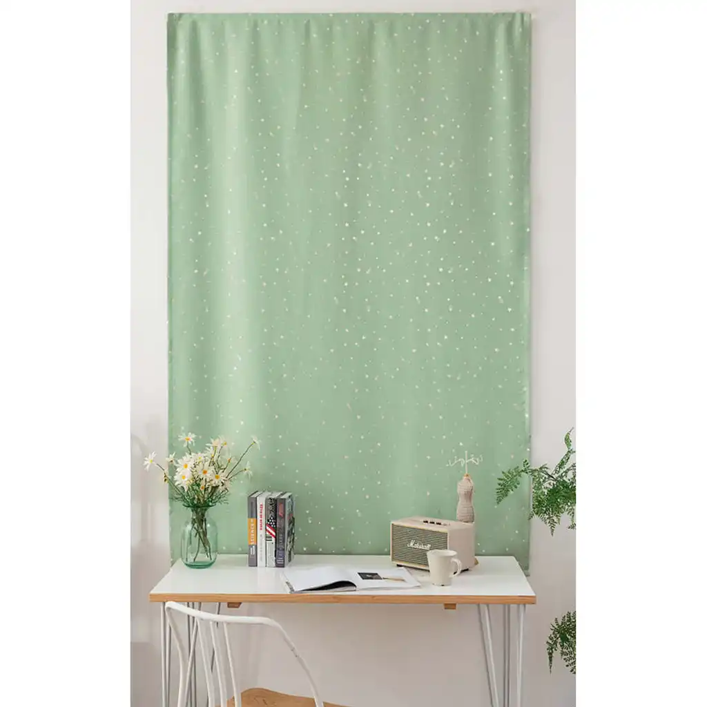 Blackout Simple Mint Green Stars Velcro Window Curtain Double Face Polyester Curtains Home Office Cafe Durable Curtain Full Size Curtains Aliexpress