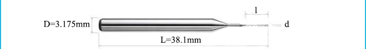 1,25 мм 1,3 мм 1,35 мм 1,4 мм 1,45 мм стали вольфрама карбида Микро Мини Янтарный гравировальный печатной печатной платы спиральное сверло
